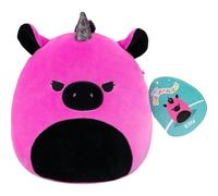 Jazwares Plush Squishmallows 7.5'' Everyday Kitty Dark Pink Unicorn With Angry Eyes