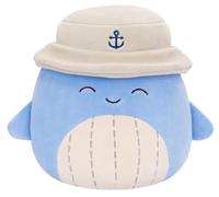 Squishmallows 19 cm Samir the Whale in Bucket Hat Plush