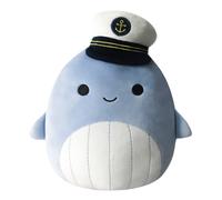 Squishmallows 8-Inch Samir Blue Whale with Sailor Hat - Little Ultrasoft Official Kelly Toy Plush