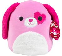 Squishmallows 8" Sager The Dog Valentine's Day Plush- Officially Licensed Kellytoy - Collectible Soft & Squishy Puppy Stuffed Animal Toy - Add to Your Squad - Gift for Kids,Girls & Boys -8 Inch