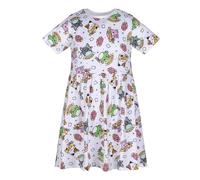 Squishmallows AOP Day Dress, 100% Cotton, Casual Dress, 7-8 Years: 128cm, White