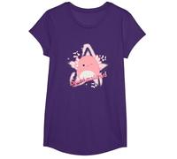 Squishmallows Archie Axolotl Star T-Shirt, Girls, Purple, Medium