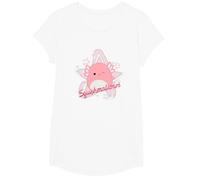 Squishmallows Archie Axolotl Star T-Shirt, Girls, White, Large