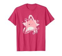 Squishmallows Archie Axolotl Star T-Shirt, Men, Red Heather, X-Large