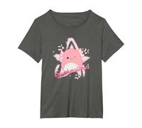 Squishmallows Archie Axolotl Star T-Shirt, Women's Plus, Asphalt Grey, 4X