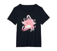 Squishmallows Archie Axolotl Star T-Shirt, Women's Plus, Black, 4X