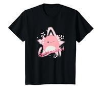 Squishmallows Archie Axolotl Star T-Shirt, Youth, Black, Medium