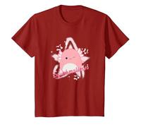 Squishmallows Archie Axolotl Star T-Shirt, Youth, Cranberry Red, X-Small