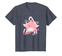 Squishmallows Archie Axolotl Star T-Shirt, Youth, Heather Blue, Small