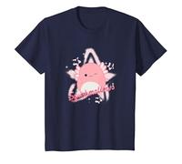 Squishmallows Archie Axolotl Star T-Shirt, Youth, Navy Blue, Medium