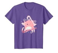 Squishmallows Archie Axolotl Star T-Shirt, Youth, Purple Heather, Medium