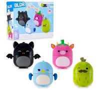 Squishmallows BLDR Buildable Figure - Emily the Bat, Bebe the Bluebird, Cleary the Strawberry Cow, Charles the Pickle Fans 6+, 0225