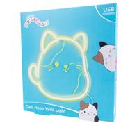 Fizz Creations Squishmallows Cam The Cat Neon Wall Light | Officially Licensed | USB Powered | Vibrant Yellow Light | Wall Mount Options Mood Light. LED Lights Neon Effect Light.