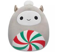 Squishmallows Christmas Holiday Nissa 8" Gray Yeti with Peppermint Swirl Belly Little Plush