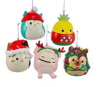Squishmallows Christmas Ornament 5-Pack Set - Five Squishmallow Tree Ornaments - Great for Kids