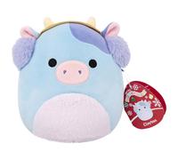 Squishmallows Clayton the Blue Cow w/Earmuffs Christmas 7.5" Plush Soft Toy