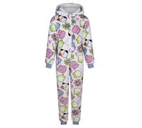 Squishmallows Cloud 100% Polyester Onesie with Hood for Girls, White, White