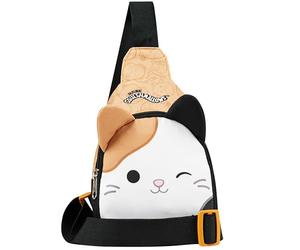 Squishmallows Cross Body Bag for Kids and Teens Cute Shoulder Sling Bag Cam The Cat Phone Mini Backpack for Travel Money Holiday (Multi Cam)