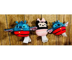 Squishmallows Disney Mystery Squad - Minnie Mouse,2xStitch 6cm/2.5inch (3xPlush)