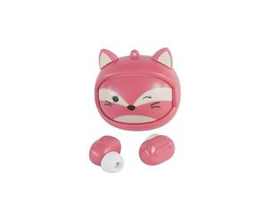 Squishmallows Fifi The Fox Wireless Earbuds With Face Changing Charging Case. Play/Pause Button Built In Microphone For Calls. 10 Meter Bluetooth Range, Volume Control.