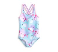 Squishmallows Multicoloured Pastel 1 Piece Swimming Costume | Girls Character All Over Print Swimwear | Sleeveless Scoop Neck Beachwear | Criss-Cross Straps Aquatic Fun Apparel - 13-14 Years