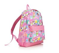 Squishmallows Girls Backpack - Pink Kids School Bag - Cute Backpack for Girls - Kangaroo Pocket Rucksack & Mesh Water Bottle Holder