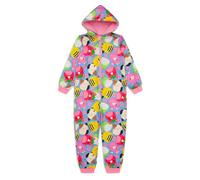 Squishmallows Girls Fleece Onesie - Hooded Zip Up Pyjamas Nightwear - Soft Cosy Polyester Loungewear Sleepsuit for Kids Ages 6 to 13 Years (8-9 Years) Multicoloured