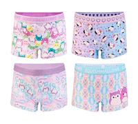 Squishmallows Girls panties and shorts with CAM The Calico, Lola and more in Sizes 4, 6, 8 and 10