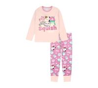 Squishmallows Girls Pyjamas | Girls Long Pyjamas PJ Set | Squish Squad Plush Pjs | Ages 6 to 13 Years Old 8-9 Years Pink