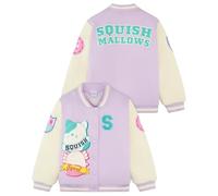 Squishmallows Girls Varsity Jacket - Kids Bomber Jacket with Popper Buttons & Pockets, Purple Character Jacket for Girls Age 5-6 to 11-12 Years (UK, Age, 6 Years, 7 Years, Regular)