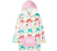 Squishmallows Hoodie for Girls Teens 6-14 Years, Cute Fleece Sherpa Lined Oversized Jumper, Cosy Loungewear Poncho, Gift for Girls Multi