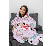 Squishmallows Hugzee - Wearable Hooded Fleece Blanket Multi