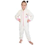 Squishmallows Girls Cam The Cat Onesie | Fleece Kids Onesie | White 8-9 Years