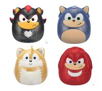 Squishmallows Kellytoy Christmas 2024 Metallic Sonic, Knuckles, Tails, Shadow Plush Toy (8/'' Set of 4 Sonic) 8 inch