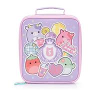 Squishmallows Kids Insulated Lunch Bag - Cute Pastel School Lunch Bag with Zip Closure & Carry Handle, Thermal Food Storage for Girls Boys, BPA Free Wipe Clean Lunch Tote 23 x 20 x 8 cm