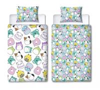 Squishmallows Happy Single Duvet Cover and Pillowcase Set