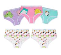 Squishmallows Knickers for Girls & Teens 5-14 Years, Pack of 5 Cotton Underwear Pants, Pull-on Elastic Breathable Panties (5-6 Years, Multi)