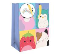 Squishmallows Medium Gift Bag, Cute Cartoon Design for General Occasions, Happy Birthday for Her, Daughter, Niece, Sister, Friend