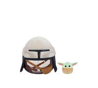 Squishmallows Medium Star Wars Plush 12" The Mandalorian & 3.5" Grogu 2 Pack One Colour