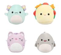 Squishmallows Micromallows 4-Pack Original Irina Axolotl, Tabitha Cat, Tex Taco, Gordon Shark