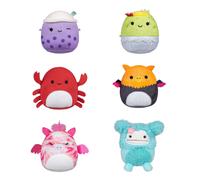 Squishmallows Micromallows Original 6-Pack - Henley the Alicorn, Carlos the Crab, Myrna the Griffin, Poplina the Boba, Anjara the Breakfast Burrito,