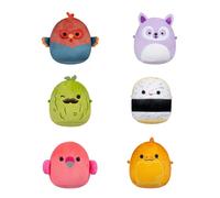 Squishmallows Micromallows Original Plush 6-Pack - Mo the Egg Sushi, Onel the Eel, Reed the Rooster, Layla the Lemur, Charles the Pickle, Cookie the
