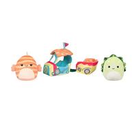 Micromallows SQMM0015 Accessory Set - Train Ride Super Soft Mini Squishmallows, 6.5 cm Plush Figures