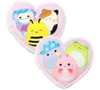 Squishmallows Official Flash Design Heart Cushion, Super Soft Reversible 2 Sided, Perfect For Any Bedroom, Sofa or on the Bed 34cm x 30cm