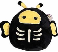 Squishmallows Official Halloween 8" Nixie Bumble Bee Skeleton