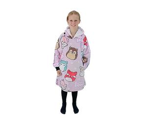 Squishmallows Official Hugzee Oversized Wearable Hooded Fleece | Super Warm and Cosy Sherpa Lined | Perfect For Kids Aged 7-12 Years, One Size Suggested Height 85cm+
