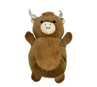SQUISHMALLOWS Official Kellytoy 10 Inch HugMees Squishy Soft Plush Toy Animal (Wilfred The Highland Cow)