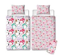 Squishmallows Logo 10.5 Tog Single Coverless Duvet and Pillowcase Set