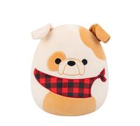 Squishmallows Original 12-Inch Brock the White and Tan Bulldog