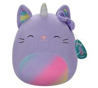 Squishmallows Original 12-Inch - Cienna the Lavender Caticorn with Rainbow Pastel Belly and Bow